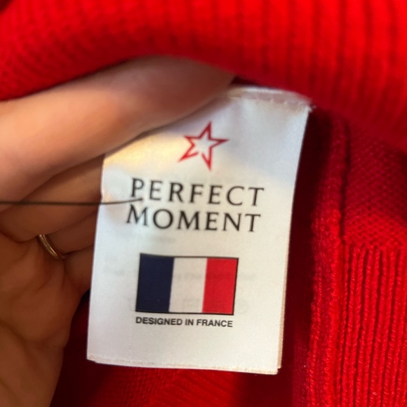 Perfect Moment Ski Marina wool turtleneck Red color block size M - Picture 7 of 9